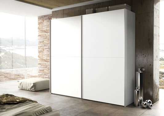 White 240cm Sliding Door Wardrobe