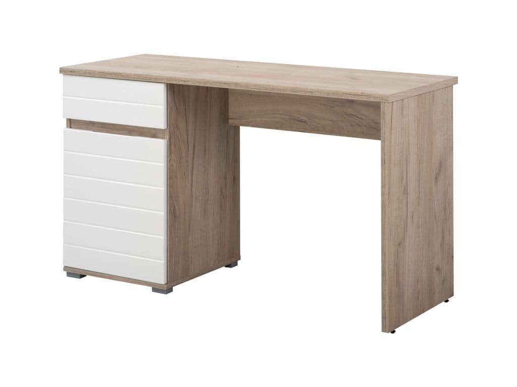 Oak and White Gloss Desk