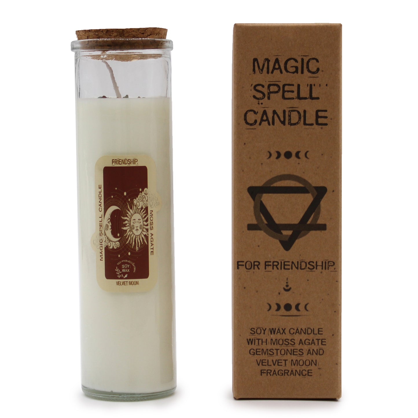 Magic Spell Candle - Friendship - Velvet Moon - Moons Agate