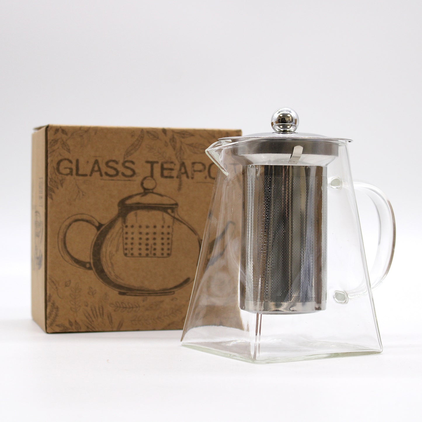 Glass Infuser Teapot - Tower Shape 750ml