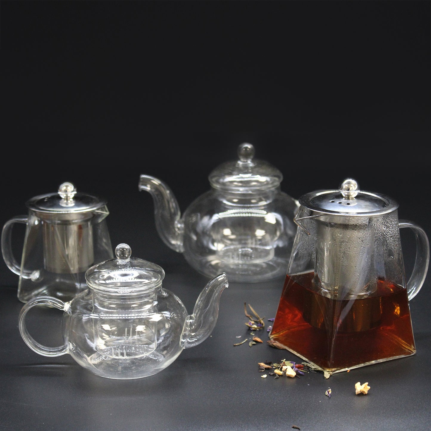 Glass Infuser Teapot - Tower Shape 350ml