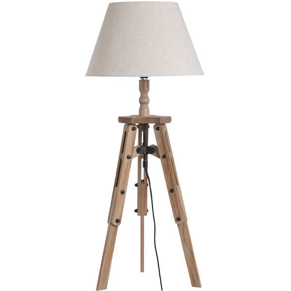 Wooden Tripod Table Lamp