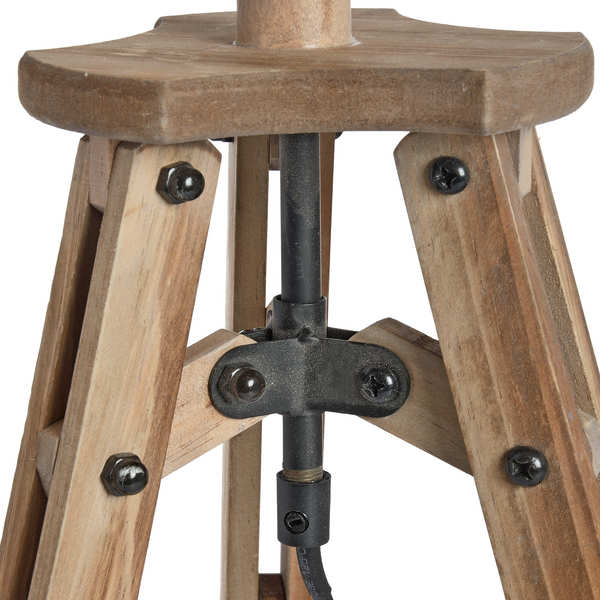 Wooden Tripod Table Lamp