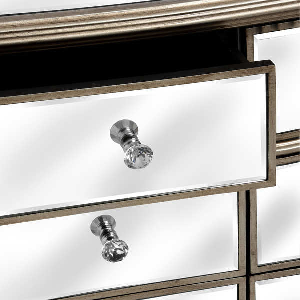 Six Drawer Mirrored Chest of Drawers