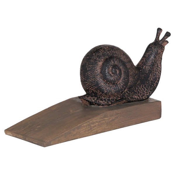 Wooden Snail Doorstop