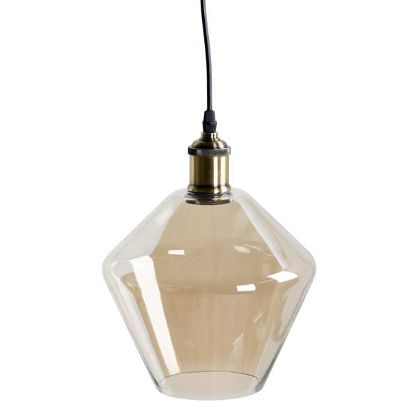 Smoked Glass Cone Pendant Light