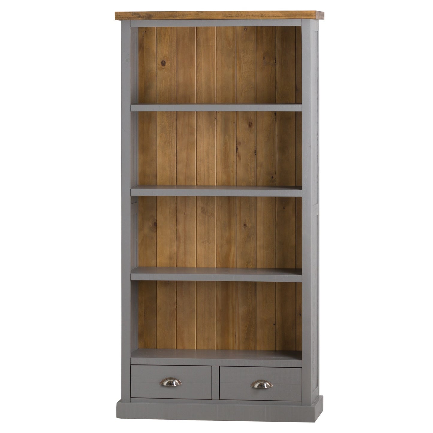 Grey Painted Two Drawer Bookcase Home Furniture