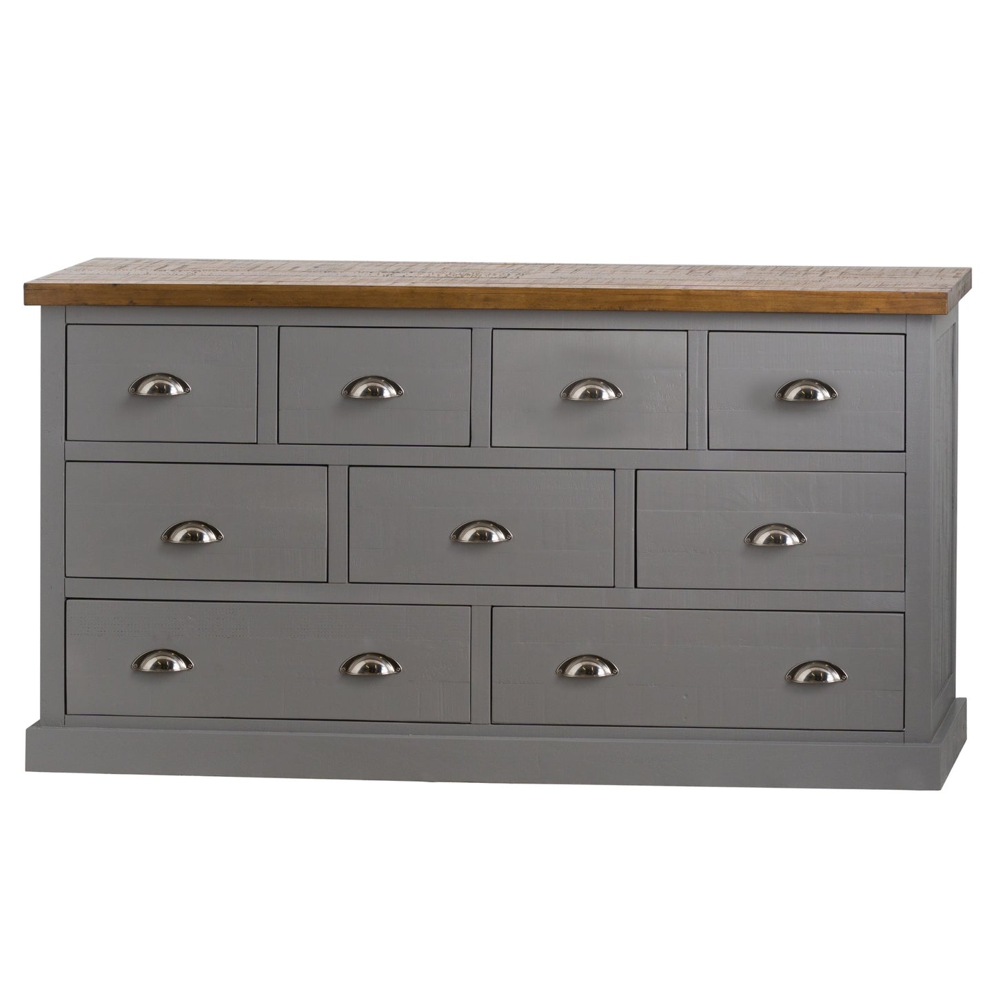 Grey Painted 9 Drawer Chest Home Furniture