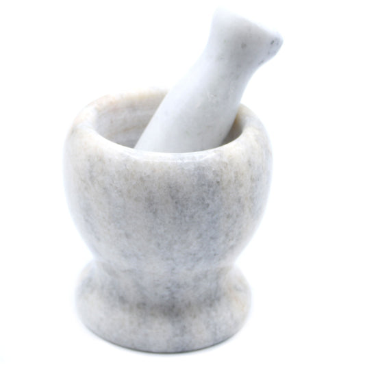 Large Grey Marble Pestle & Mortar - 11x10cm