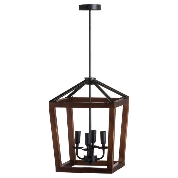 Large Wooden Coach Lantern Hanging Pendant Light