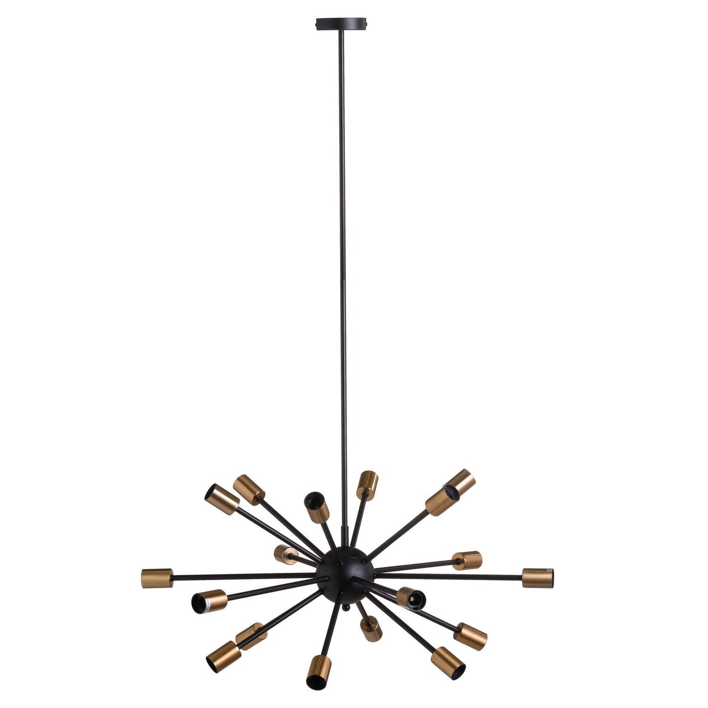 Large Black And Brass Bomb Light