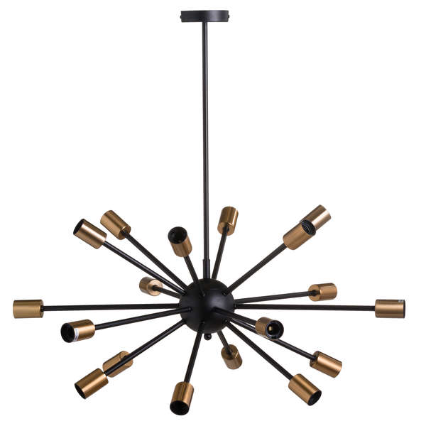 Large Black And Brass Bomb Light