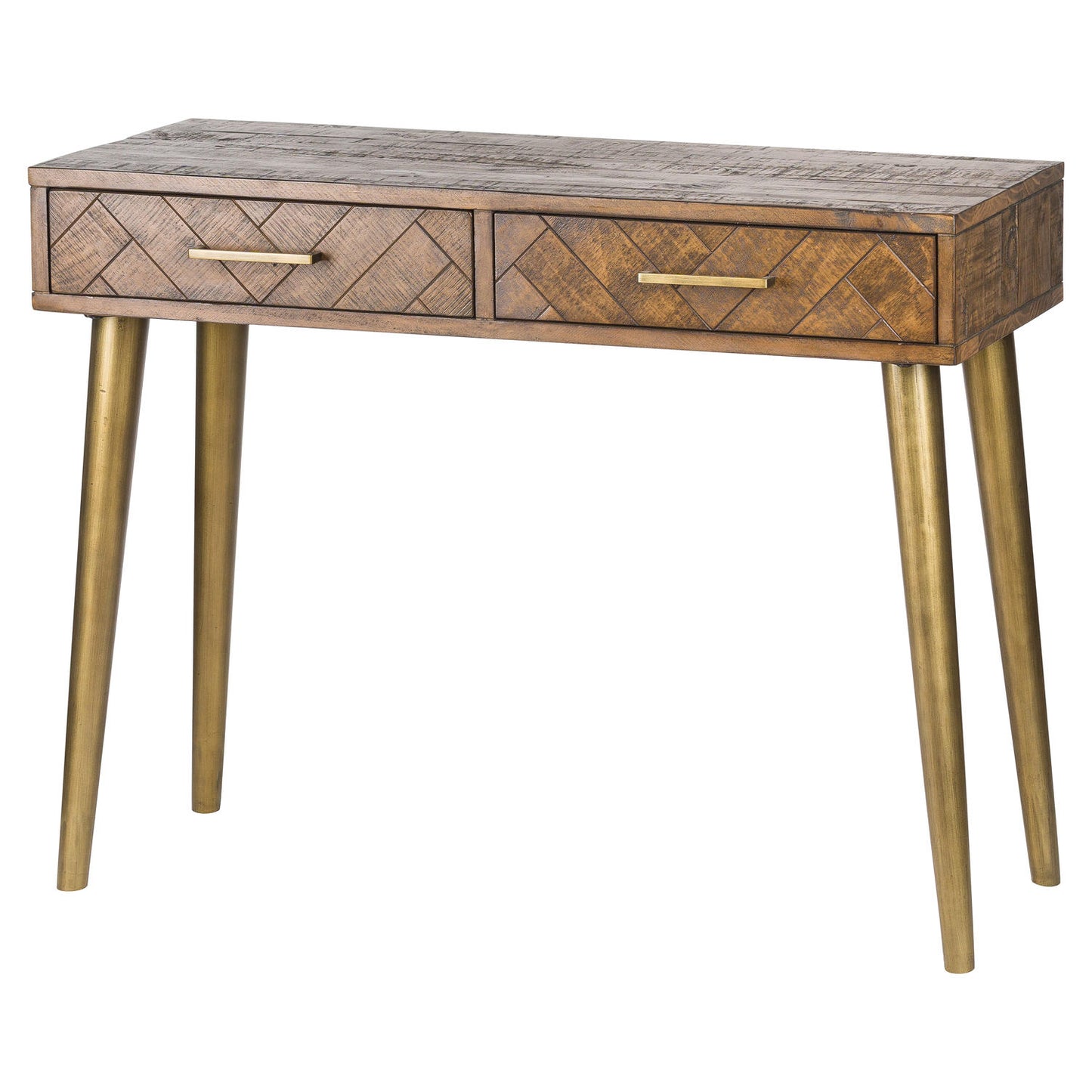 Gold Capsule Two Drawer Console Table