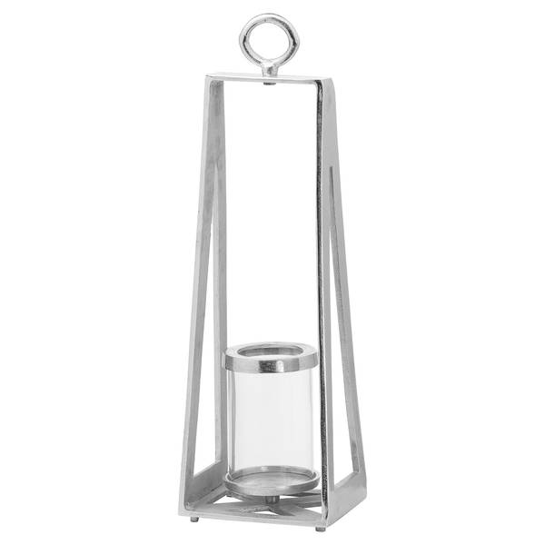 Ohlson Silver Large Pyramid Tea Light lantern