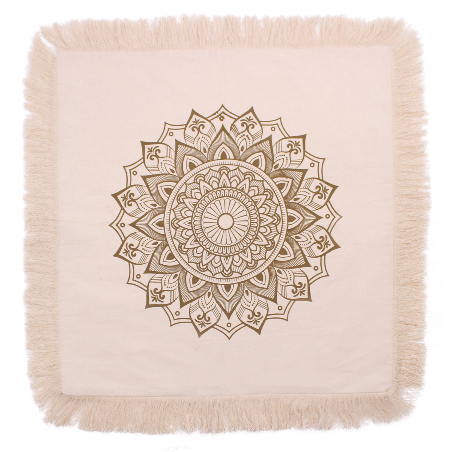 Lotus Mandala Cushion Cover - 60x60cm - bronze