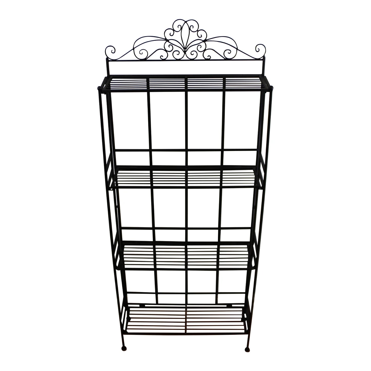 Black Scroll 4 Tier Standing Rack