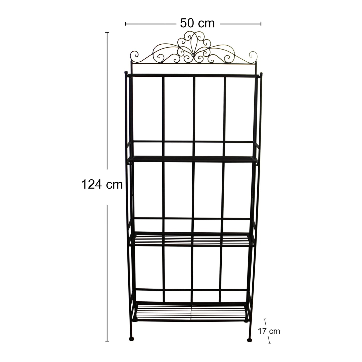 Black Scroll 4 Tier Standing Rack