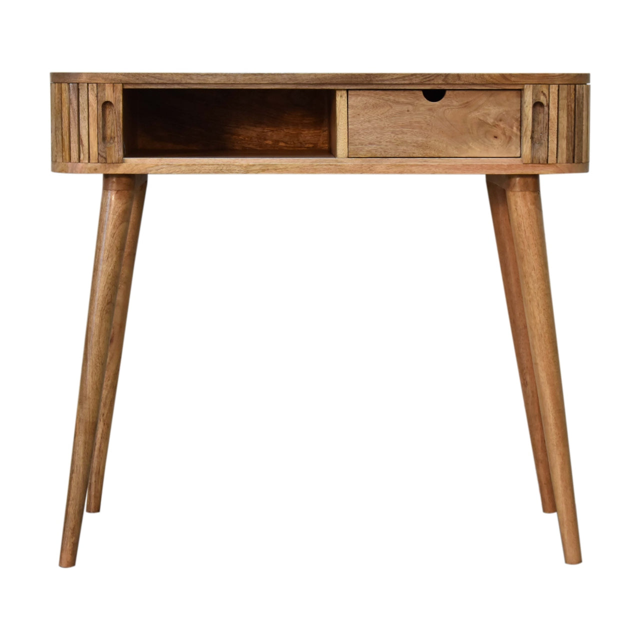 Mokka Two Drawer Cut Out Console Table