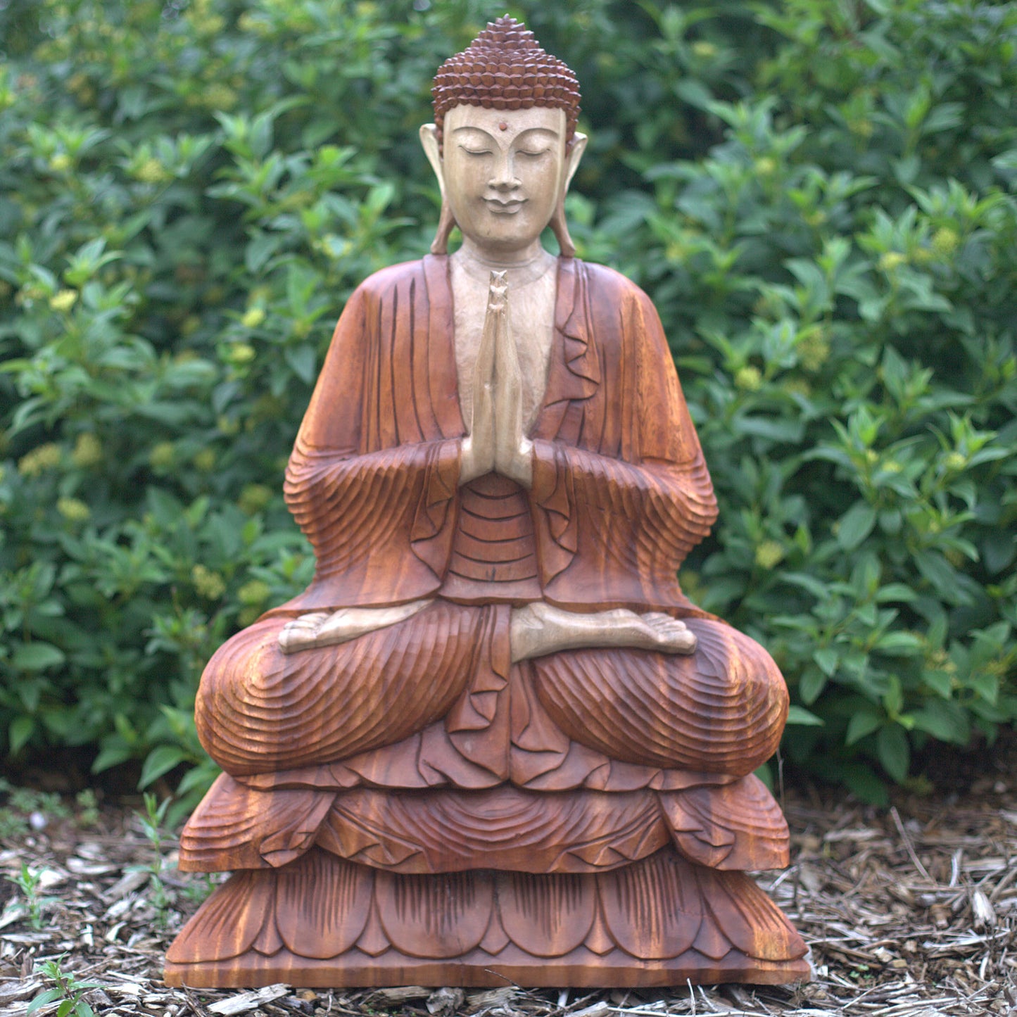 Hand Carved Buddha Statue - 80cm Welcome