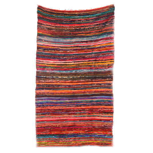 Indian Rag Rug 152 x 90cm - Orange