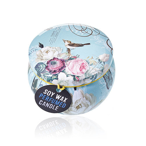 Art Tin Candle - Assorted Design - Parisian Weekend - Peonies