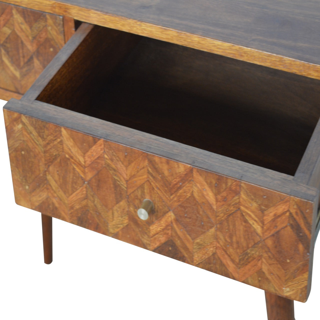 Two Drawer Assorted Chestnut Console Table