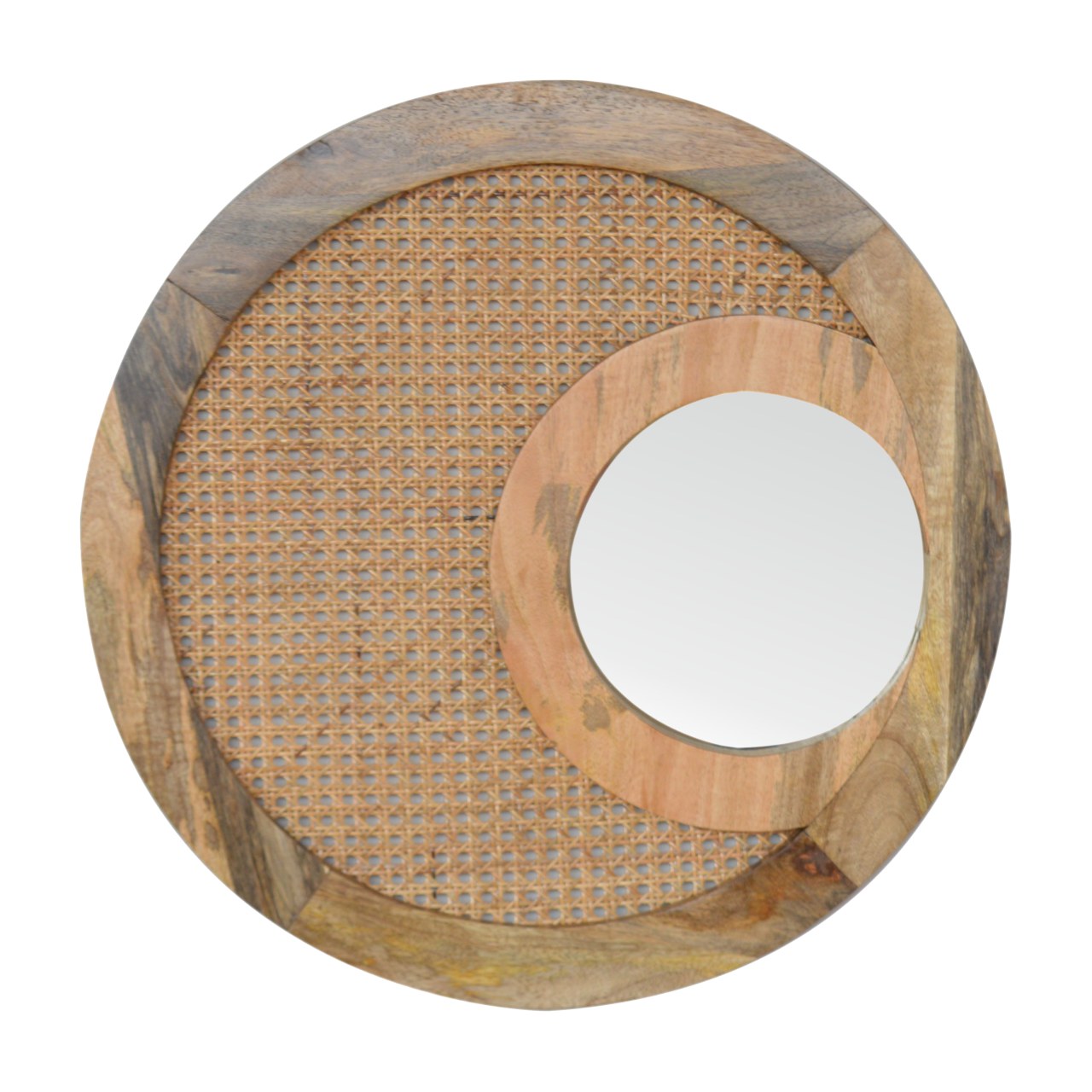 Handmade Round Woven Mirror