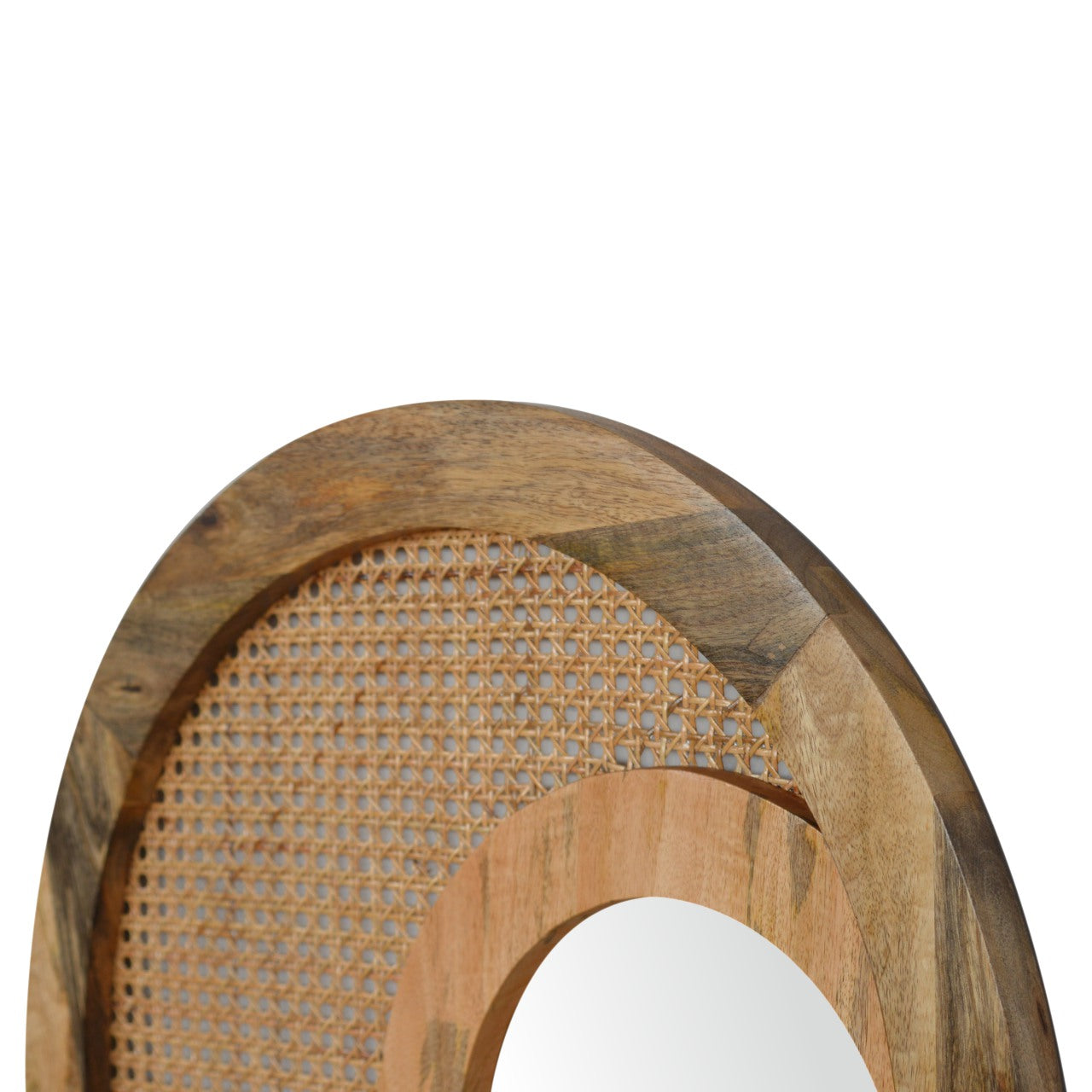 Handmade Round Woven Mirror