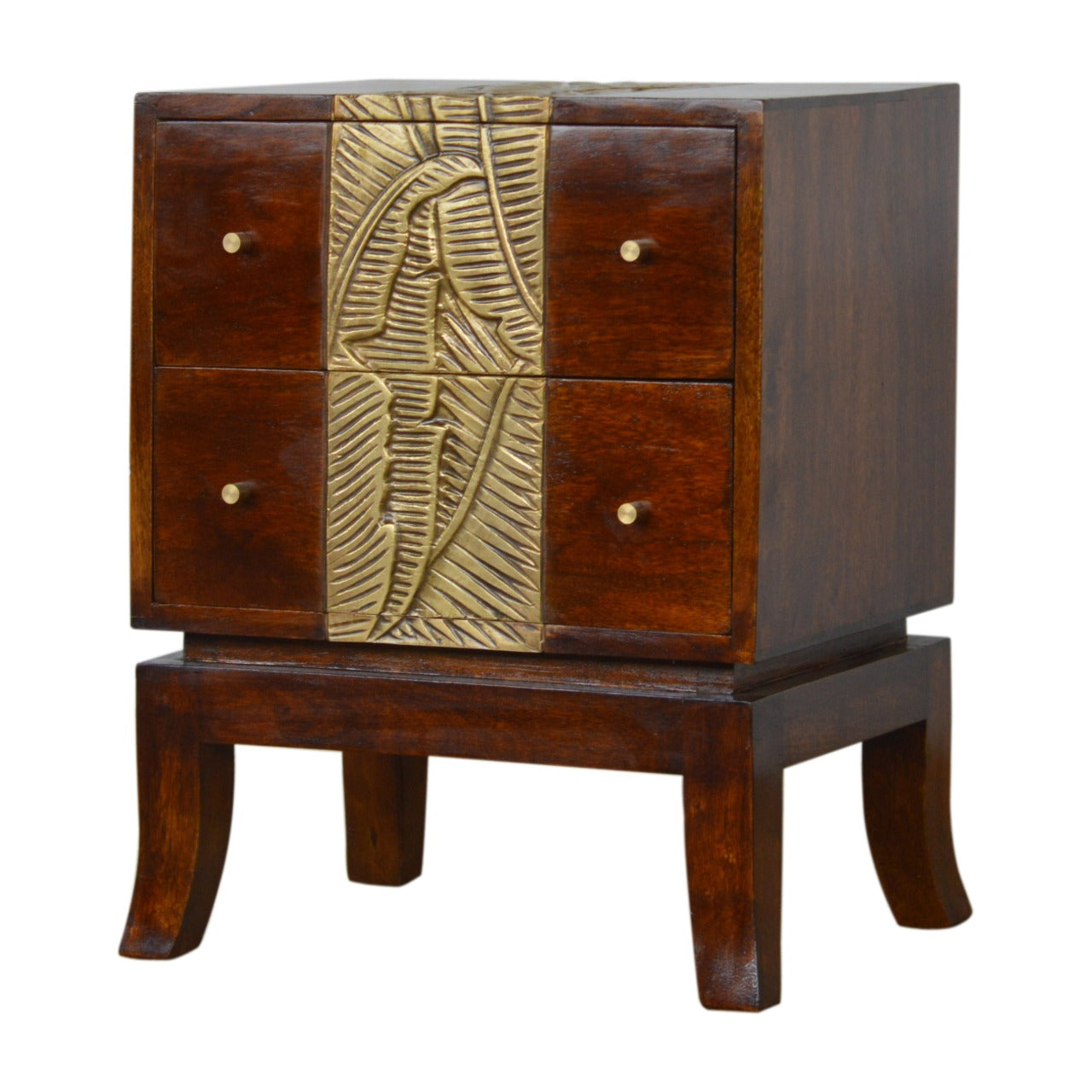 AZTEC - Mango Wood Chestnut Bedside