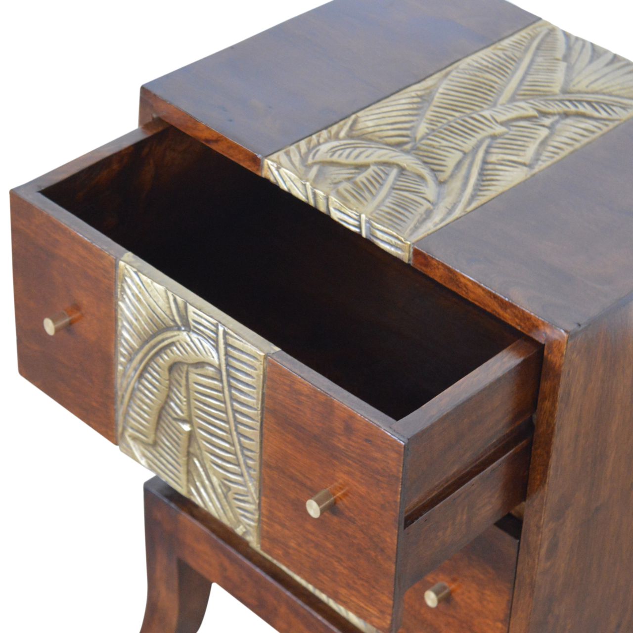 AZTEC - Mango Wood Chestnut Bedside