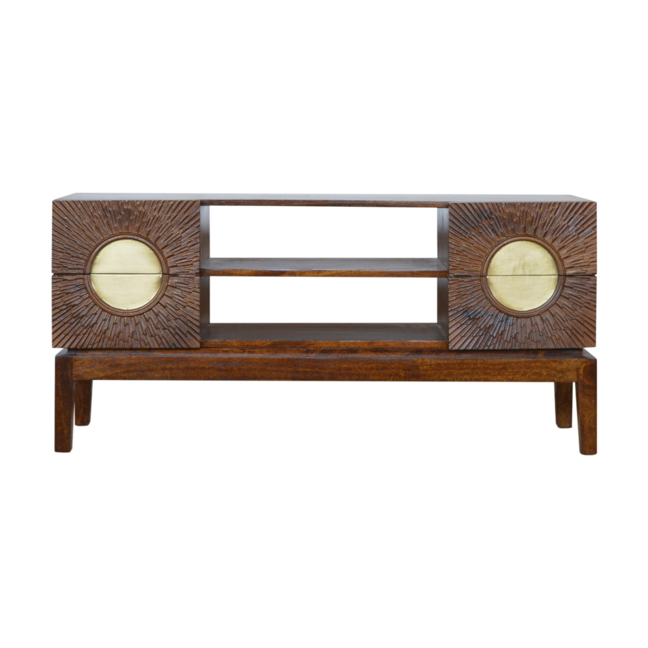 SPARTAN - Mango Wood Chestnut Media Unit