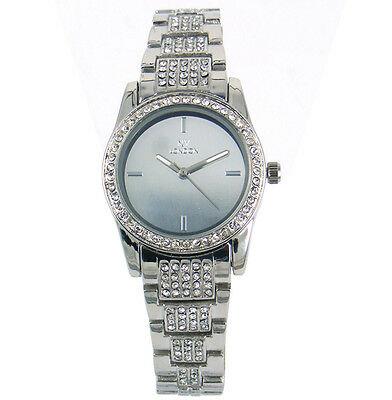 NY London Silver Jewel Bezel Strap Mirror Watch Pl-2082