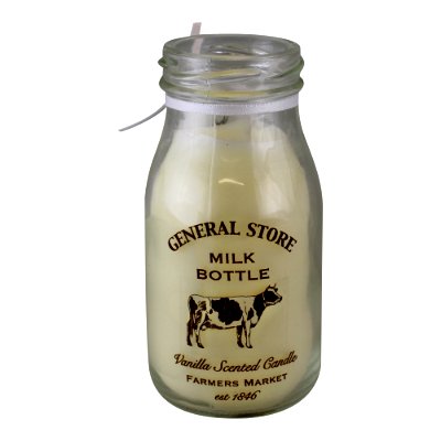 Vanilla Scented Milk Bottle Candle