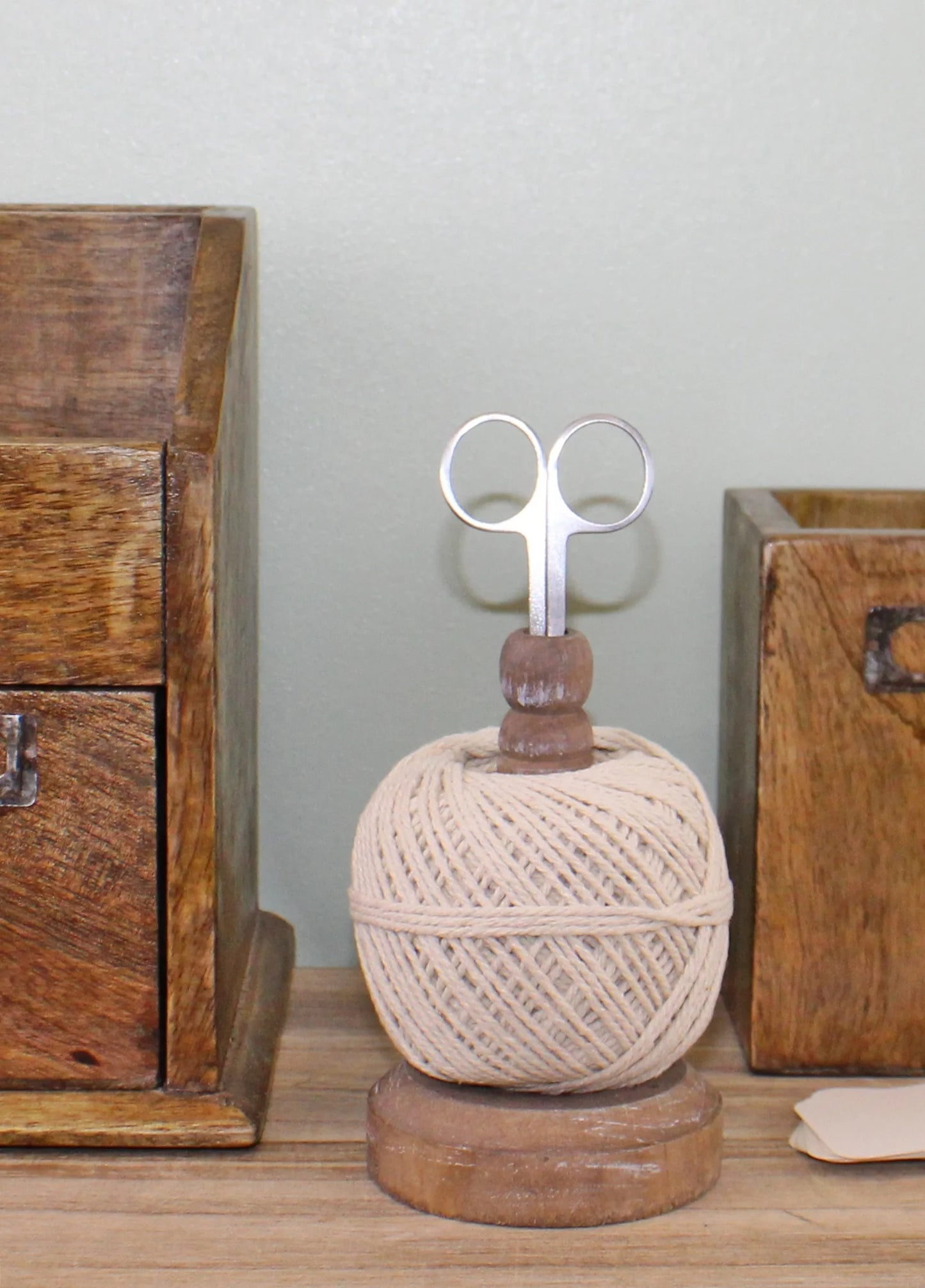 Craft Ball Of String On Stand With Scissors