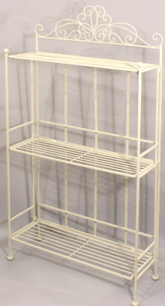 Cream Scroll 3 Tier Standing Rack