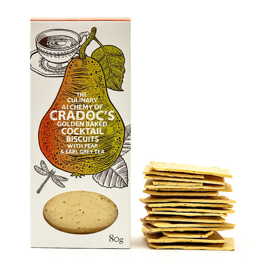 Cradoc's Cocktail Biscuits with Pear & Earl Grey Biscuits (80g)