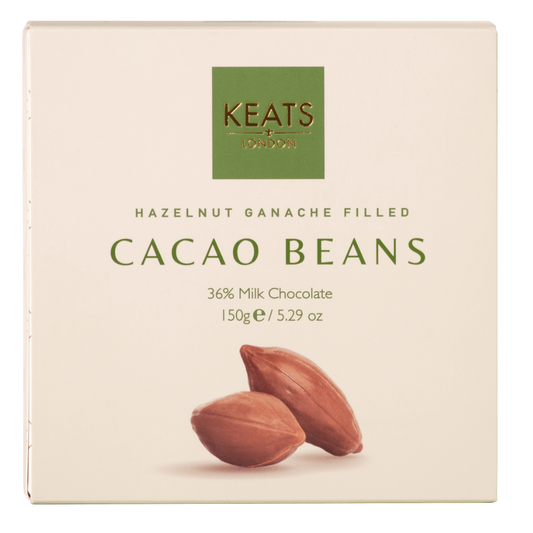 Keats Hazelnut Ganache Filled Cacao Beans (150g)