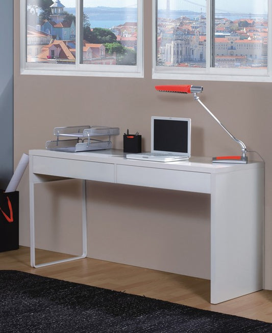 Artic White Desk With Drawers