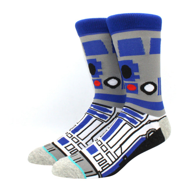 Star Wars Movie Stockings Master Yoda R2-D2 Cosplay Socks Wookiee Jedi Knight Novelty Men&#39;s Women&#39;s Socks Spring Autumn Winter