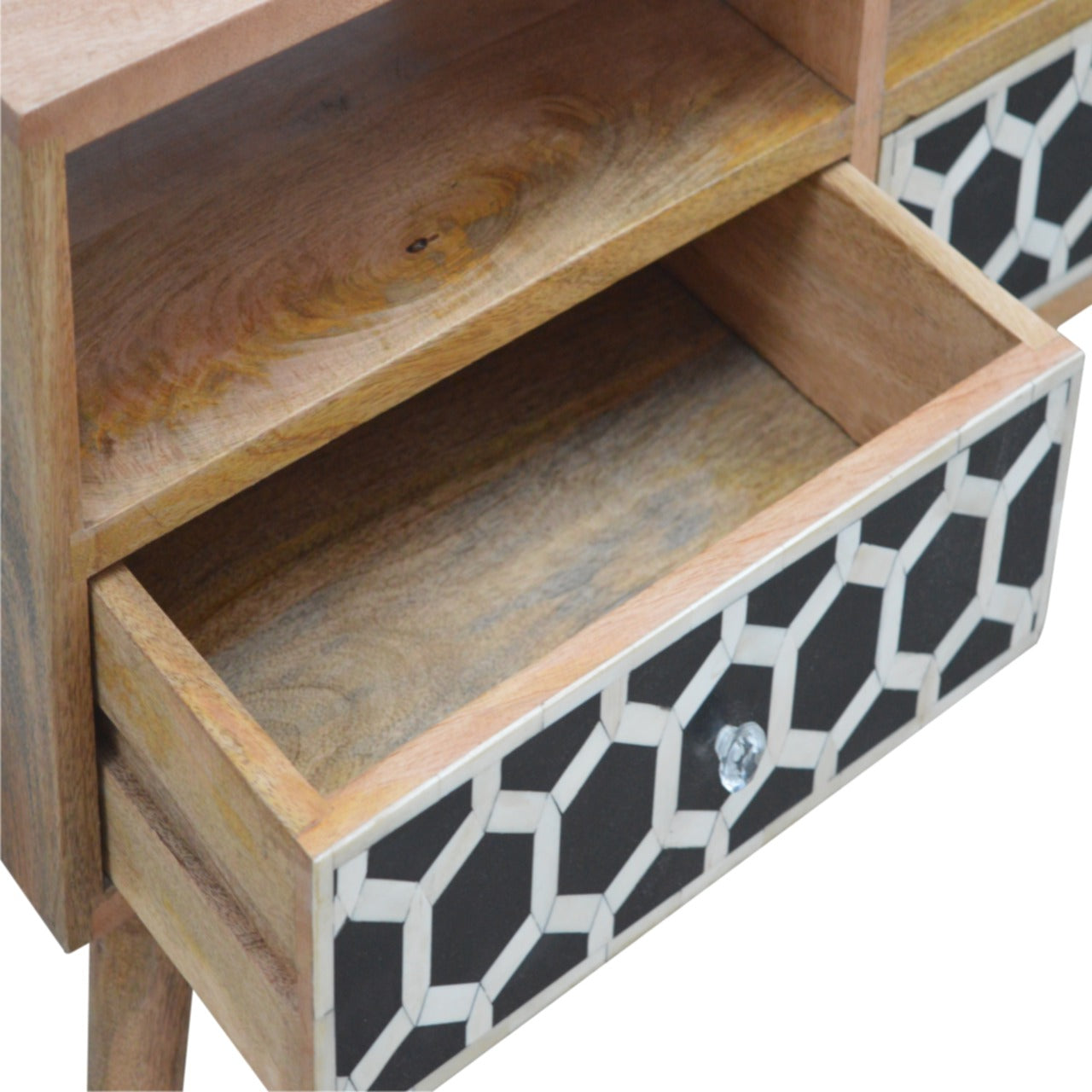 Two Drawer Bone Inlay Media Unit