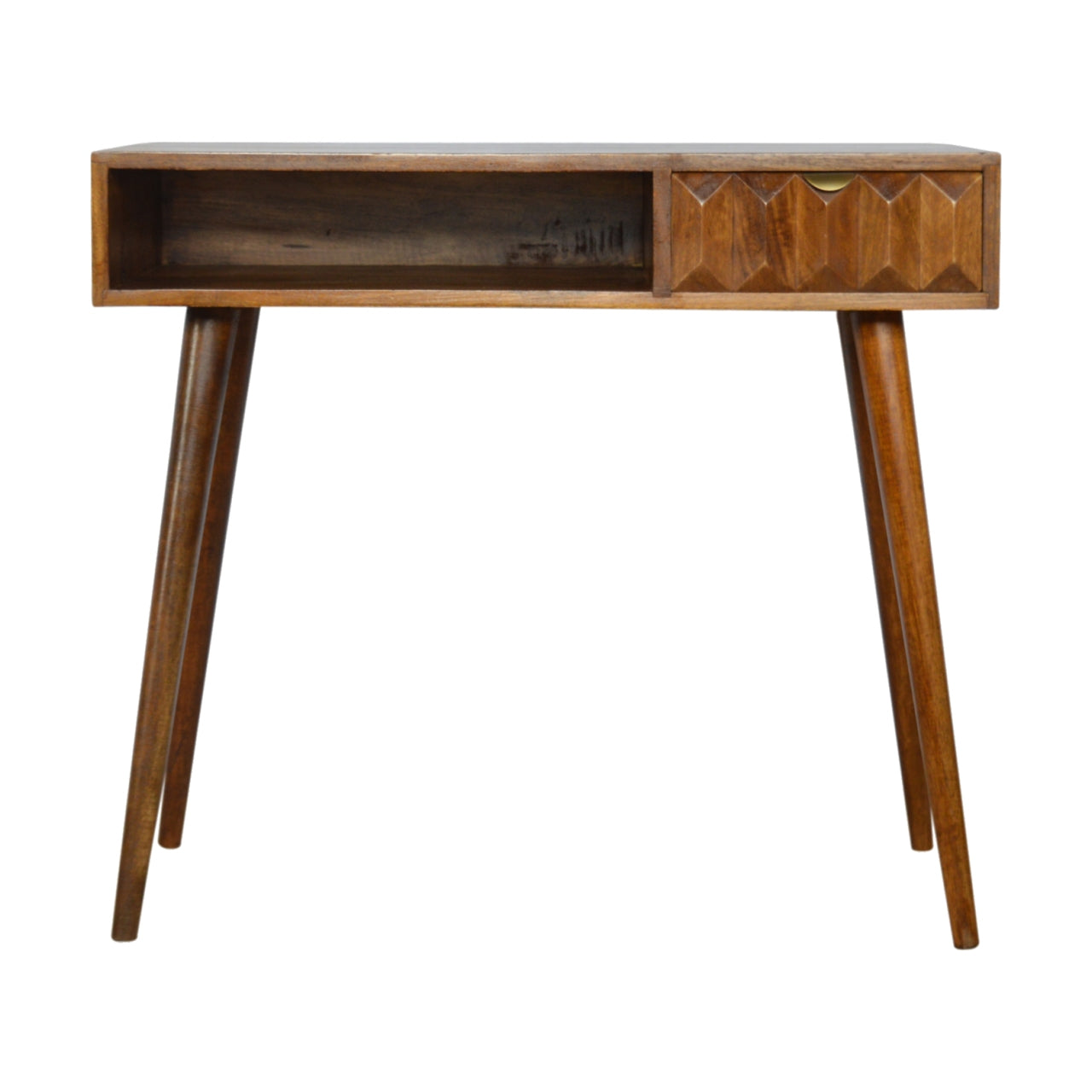 Solid Mango Wood Chestnut Prism Writing Desk