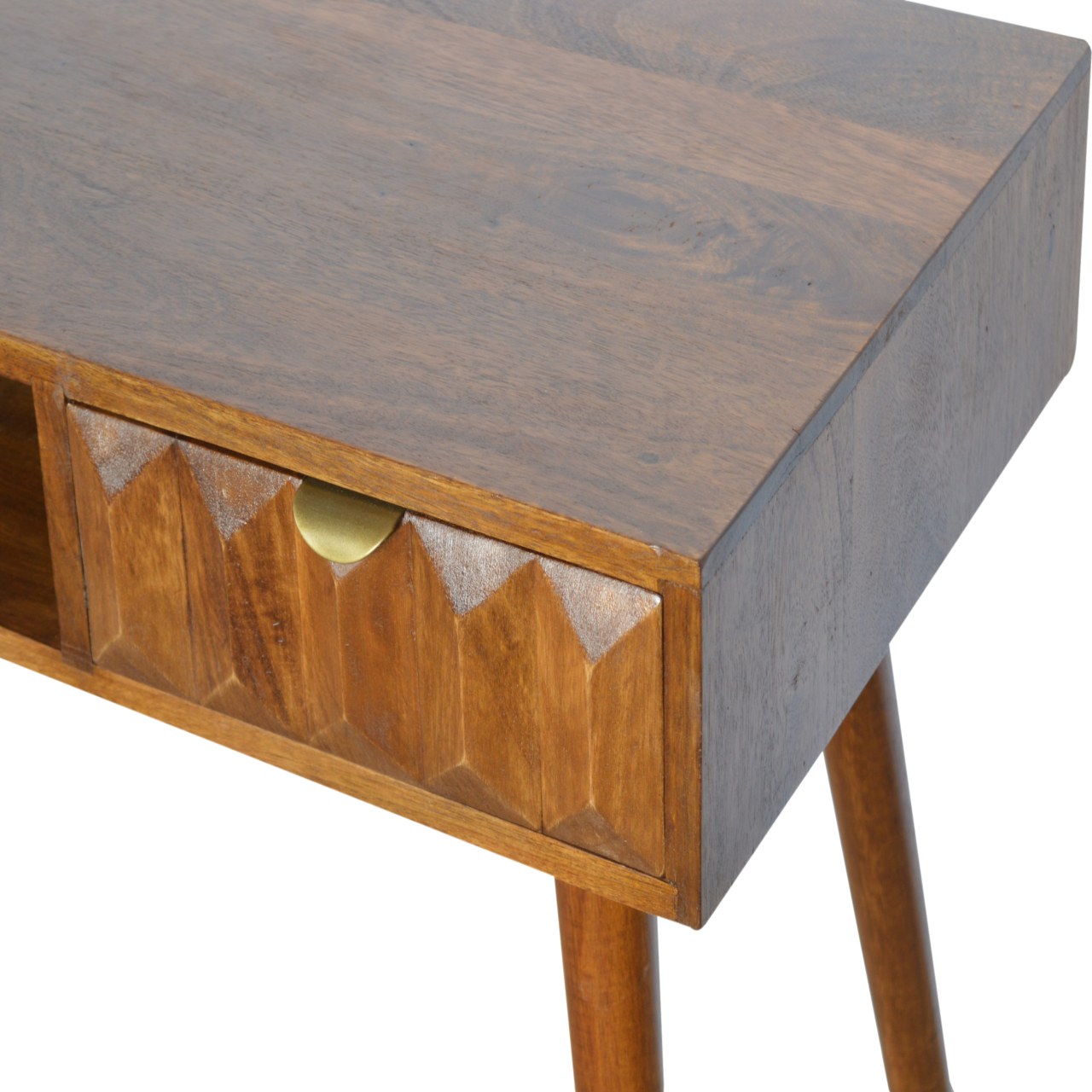 Solid Mango Wood Chestnut Prism Writing Desk