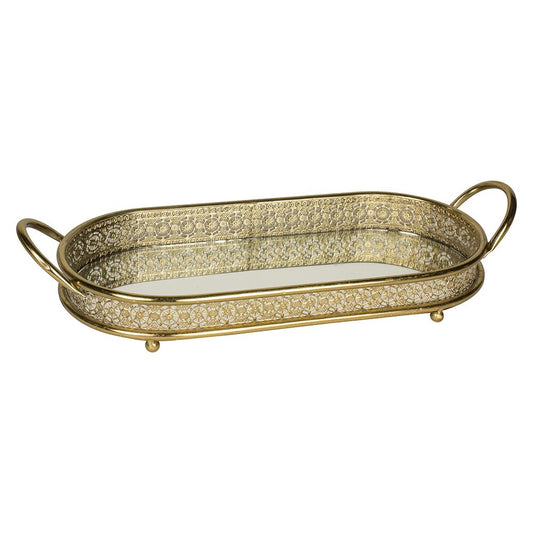 CRIMSON - Gold Battlesden Mirrored Tray