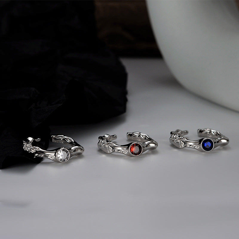 Multiple Coloured Gemstone Alien Texture Rings