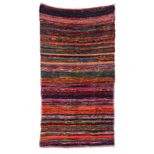 Indian Rag Rug 150 x 90cm Luxury - Red