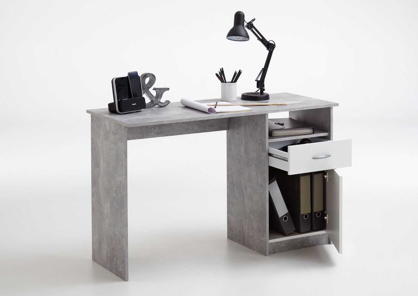 Grey and White Desk