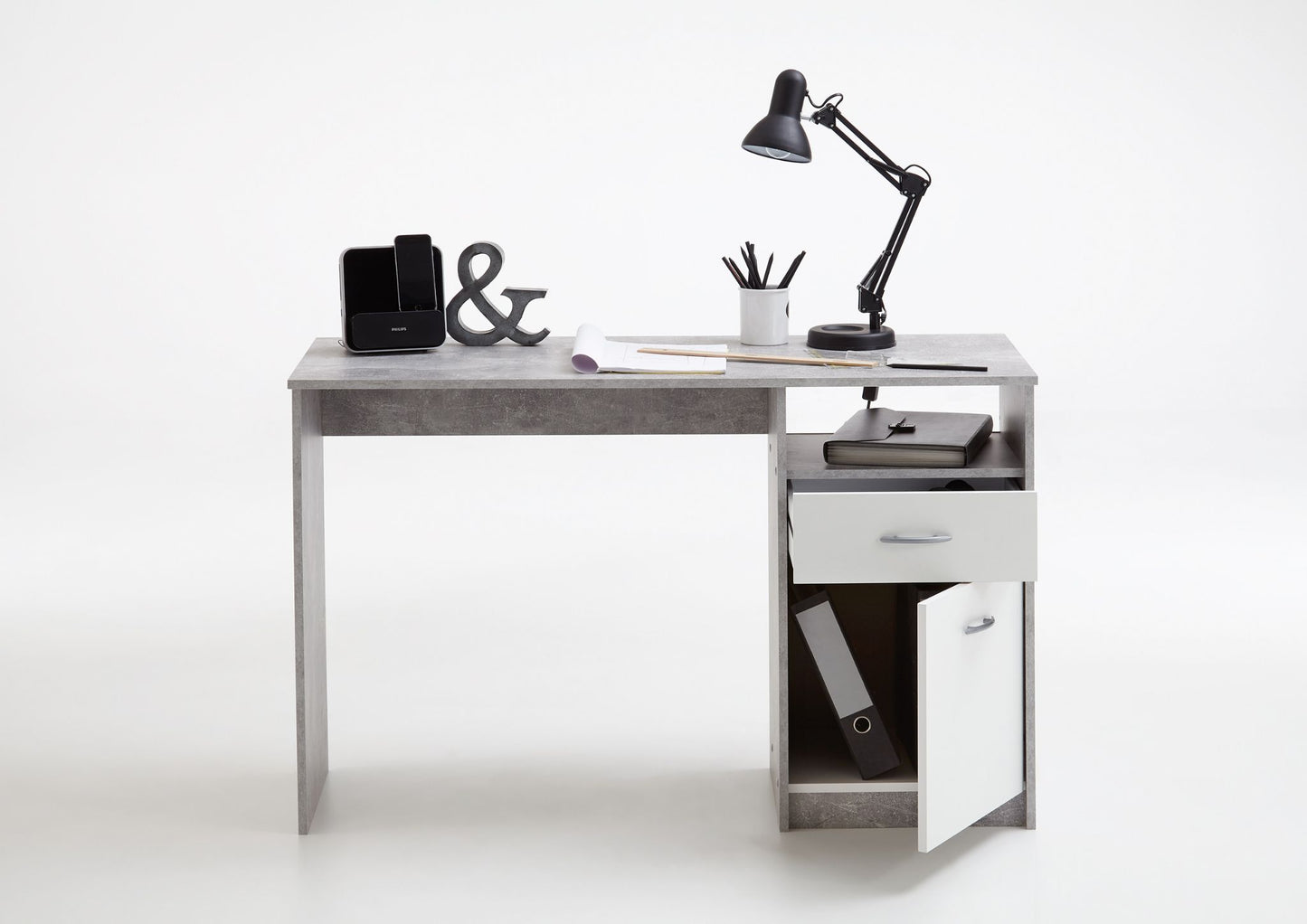 Grey and White Desk