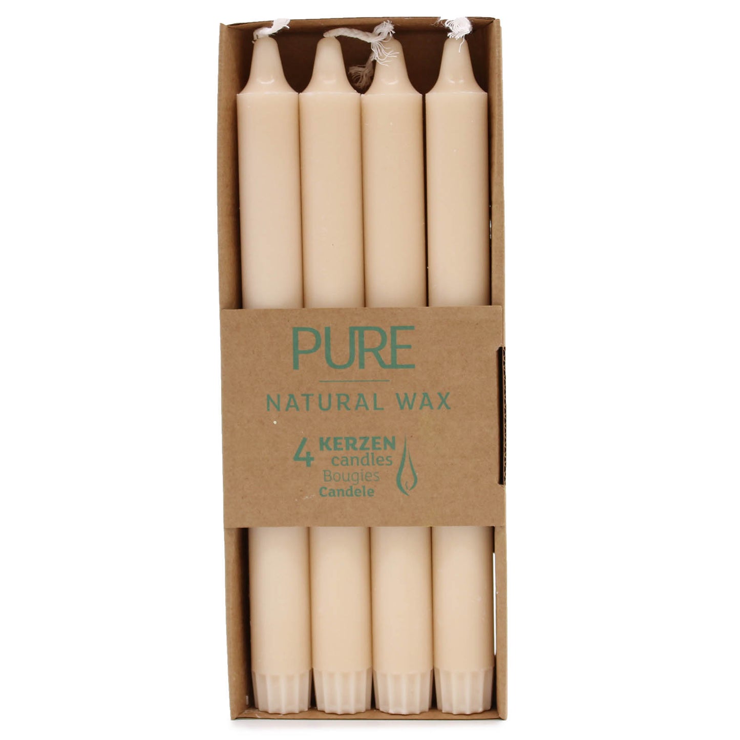 Pure Natural Wax Dinner Candle ( Pack of 4 ) - Sahara