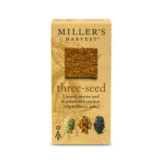 Miller's Harvest Three Seed Crackers (125g)