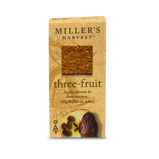 Miller's Harvest Three Fruit Crackers (125g)